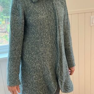 Cozy Duster Green Prana Sweater
